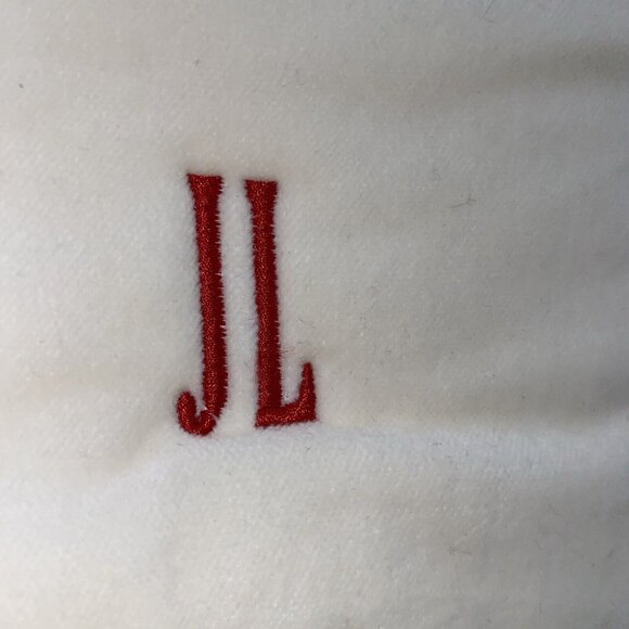 Pottery Barn JL Quilted Velvet Christmas Stocking Holiday Xmas Cream 24 inch - Picture 11 of 11